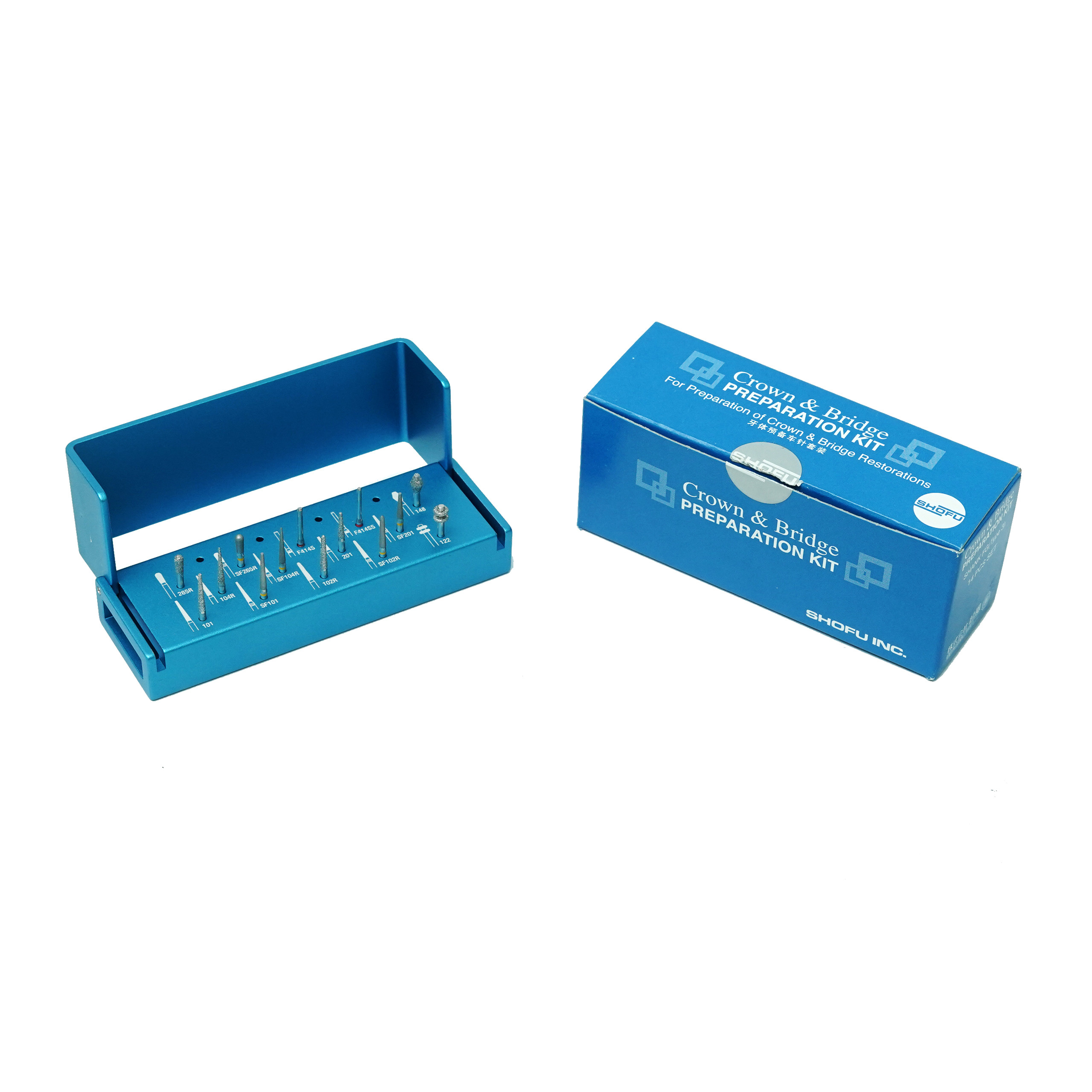 Shofu Crown & Bridge Preparation Kit Dental Burs